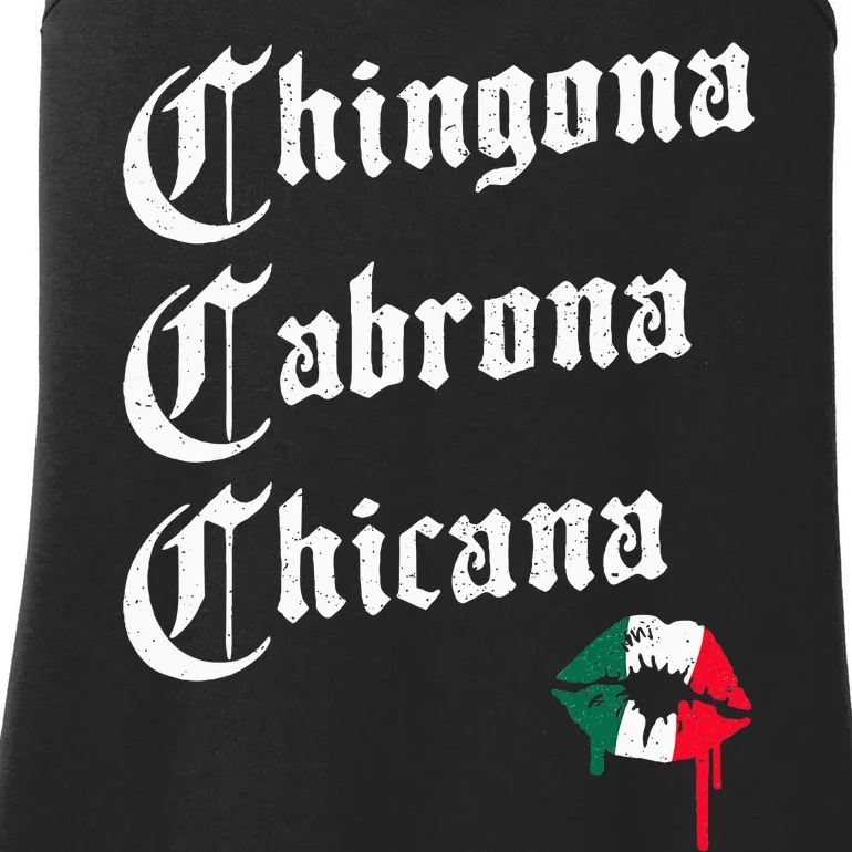 Chingona Cabrona Chicana K.iss Funny Mexican Ladies Essential Tank