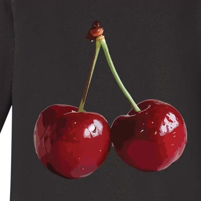 Cherries Cherry Baby Long Sleeve Bodysuit