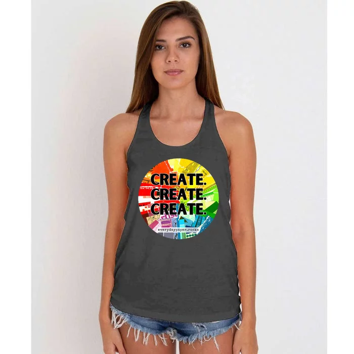 Create. Create. Create. Women's Knotted Racerback Tank