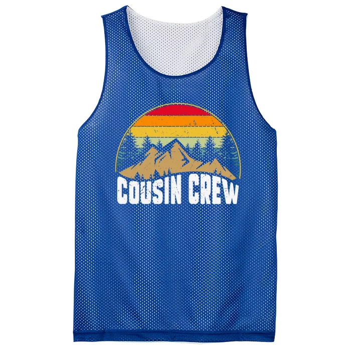 Cousin Camping Crew Road Trip Outdoor Adventure Camping Gift Mesh Reversible Basketball Jersey Tank