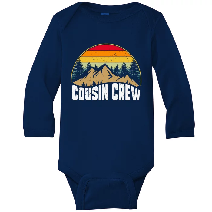 Cousin Camping Crew Road Trip Outdoor Adventure Camping Gift Baby Long Sleeve Bodysuit