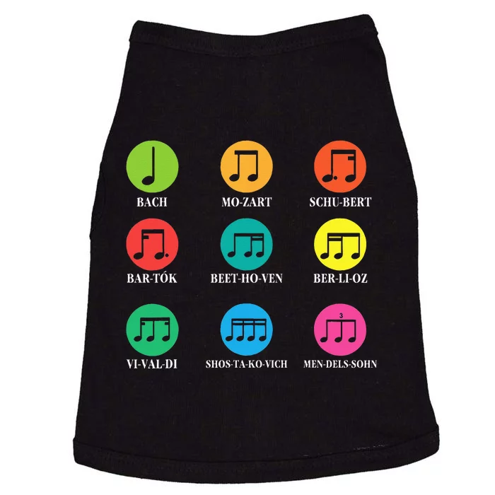 Classic Composers Classical Music Musical Notes Doggie Tank