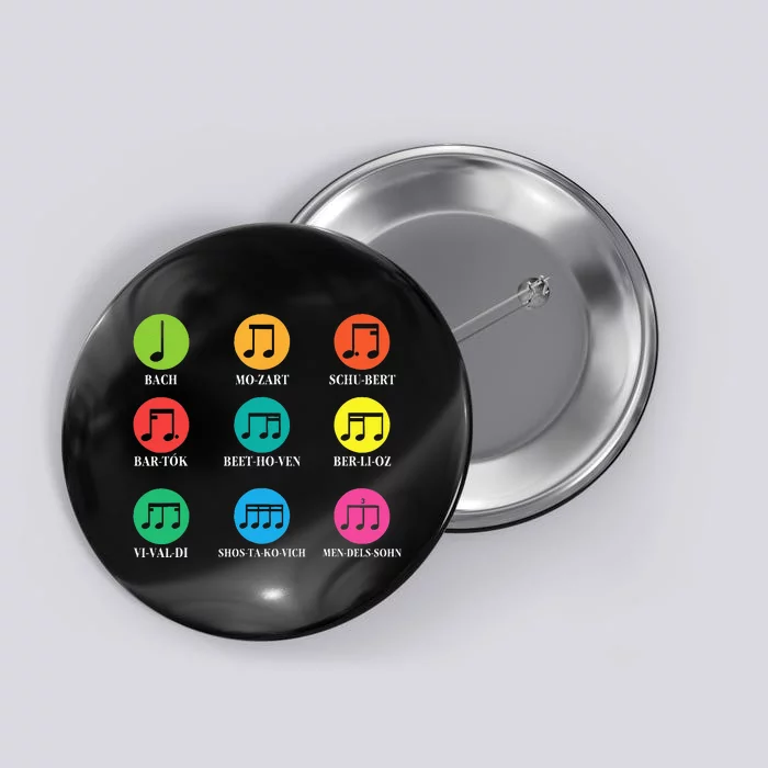 Classic Composers Classical Music Musical Notes Button