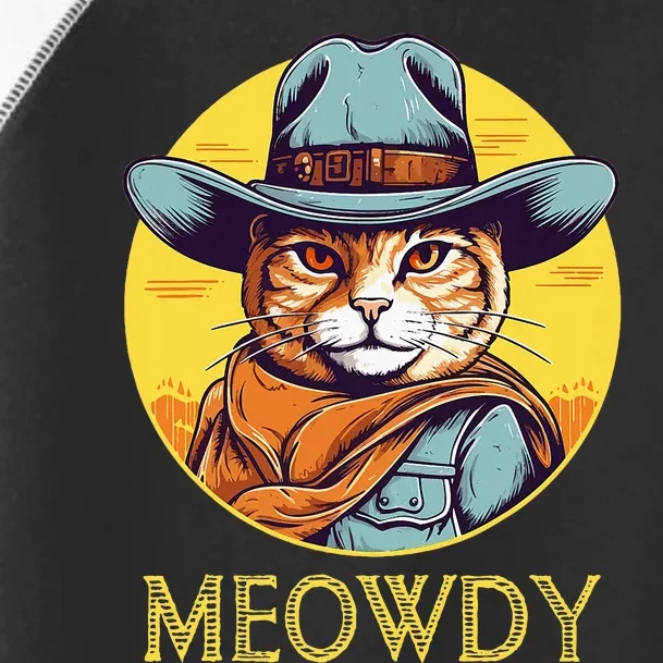 Cat Cowboy Cowgirl Halloween Meow Howdy Meowdy Toddler Fine Jersey T-Shirt