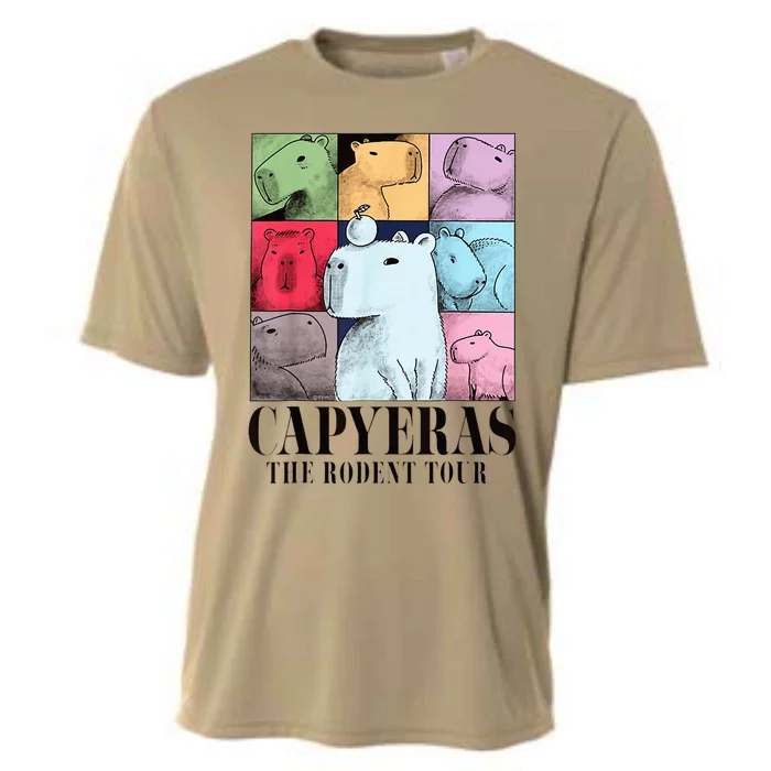 Cute Capybara Color Concert Animals Cooling Performance Crew T-Shirt