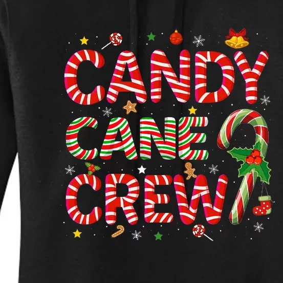 Candy Cane Crew Funny Christmas Candy Lover Xmas Pajamas Women's Pullover Hoodie