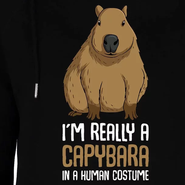 Capybara Costume Womens Funnel Neck Pullover Hood