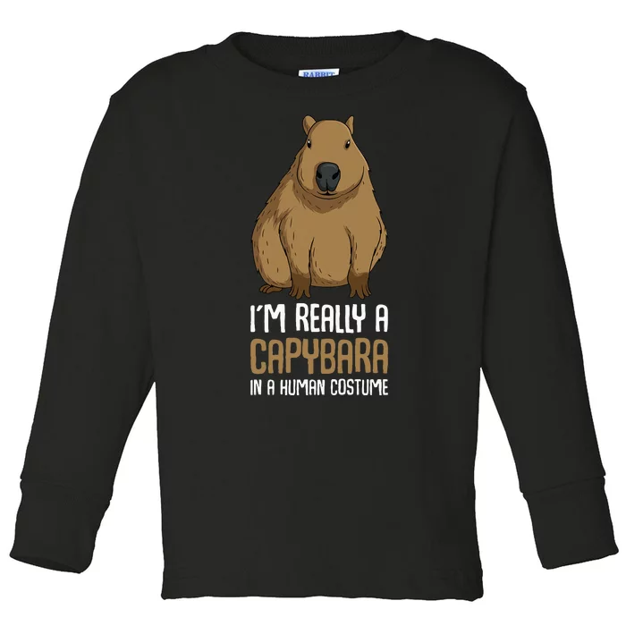 Capybara Costume Toddler Long Sleeve Shirt