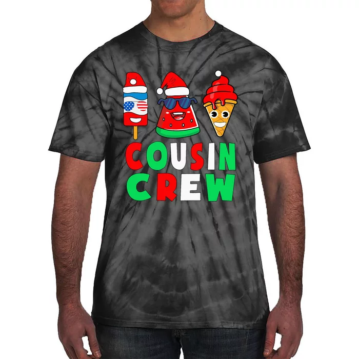 Cousin Crew Christmas In July Squad Pajamas Matching Family Tie-Dye T-Shirt