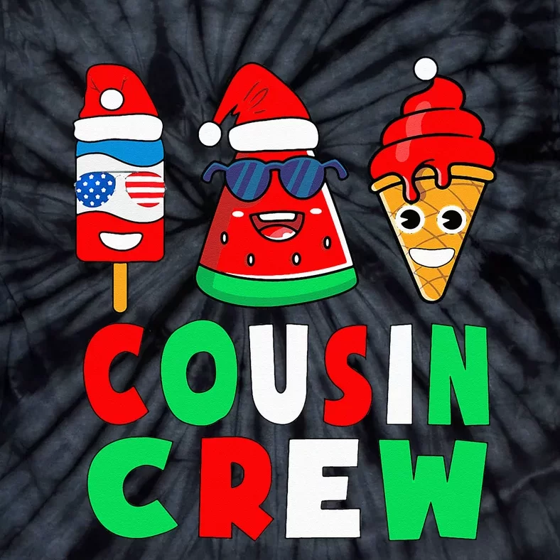 Cousin Crew Christmas In July Squad Pajamas Matching Family Tie-Dye T-Shirt