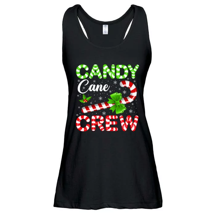 Candy Cane Crew Christmas Family Matching Ladies Essential Flowy Tank