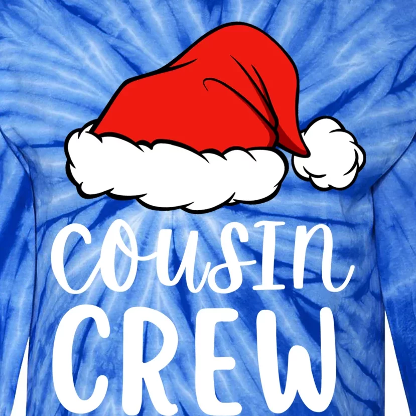 Christmas Cousin Crew Santa Matching Funny Pajamas Xmas Gift Tie-Dye Long Sleeve Shirt