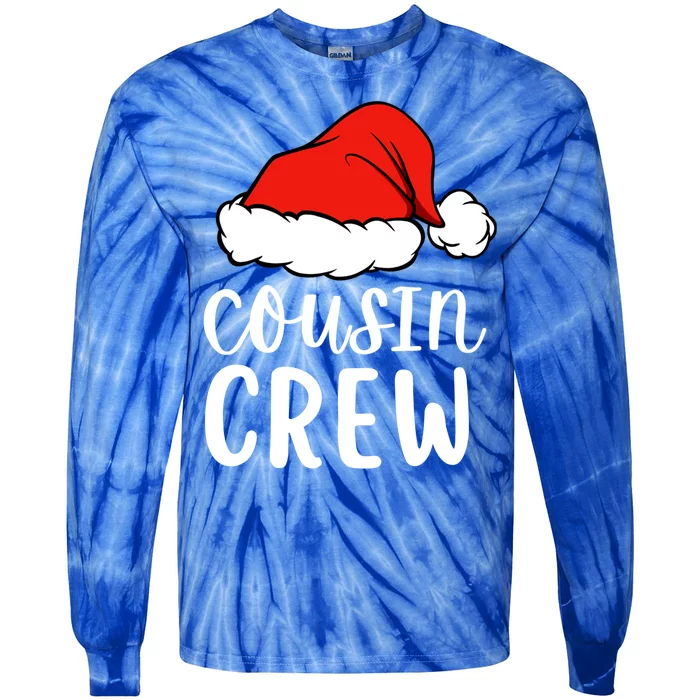 Christmas Cousin Crew Santa Matching Funny Pajamas Xmas Gift Tie-Dye Long Sleeve Shirt