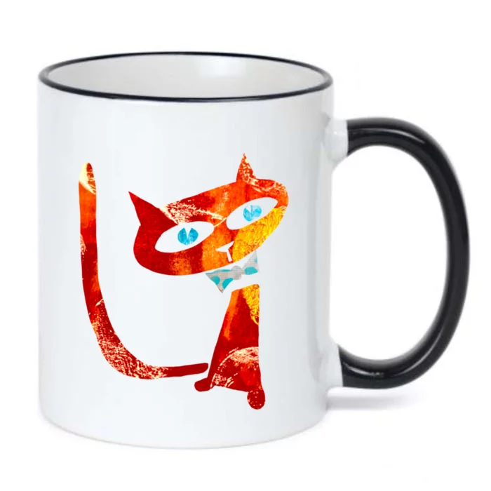 Cheeky Cat Black Color Changing Mug