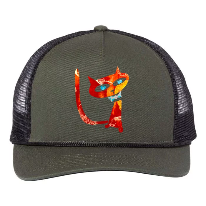 Cheeky Cat Retro Rope Trucker Hat Cap