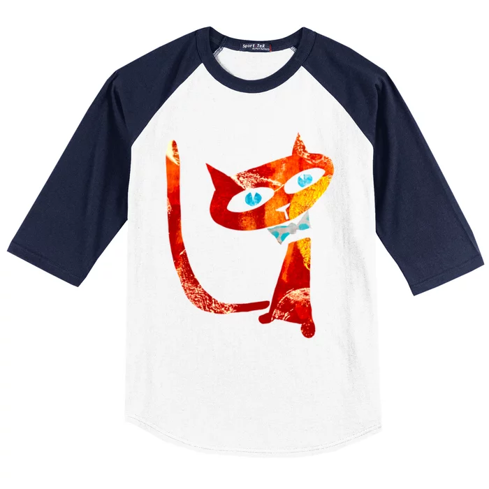 Cheeky Cat Baseball Sleeve Shirt