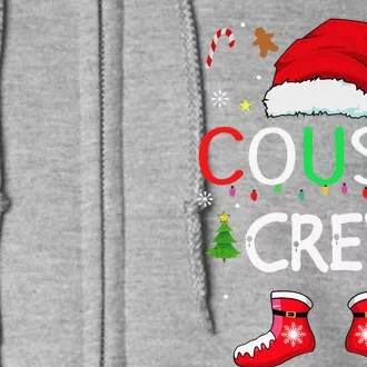 Cousin Crew Christmas Family Squad Naughty Matching Santa Full Zip Hoodie