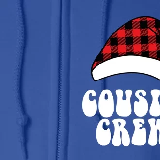 Christmas Cousin Crew Santa Red Plaid Funny Xmas Pajamas Cute Gift Full Zip Hoodie