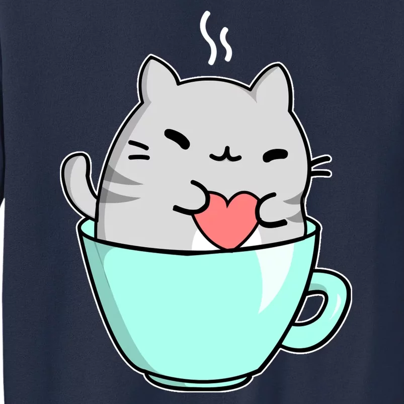 Cute Cat Coffee Lover Gift Sweatshirt