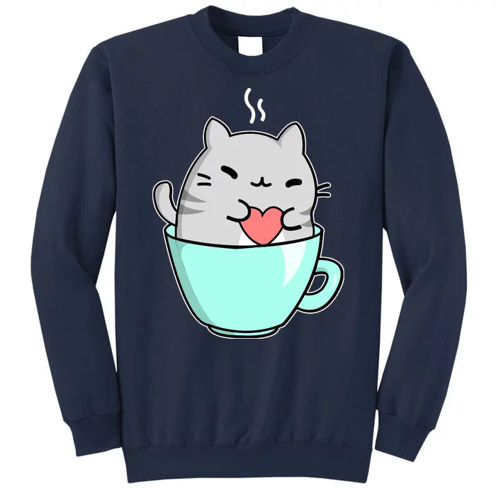 Cute Cat Coffee Lover Gift Sweatshirt