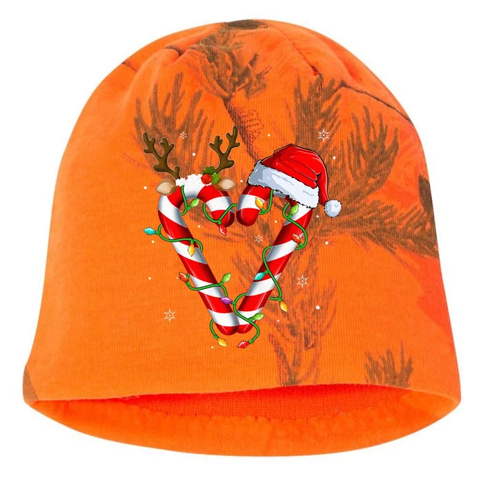 Candy Cane Crew Santa Christmas Lights Xmas Kati - Camo Knit Beanie