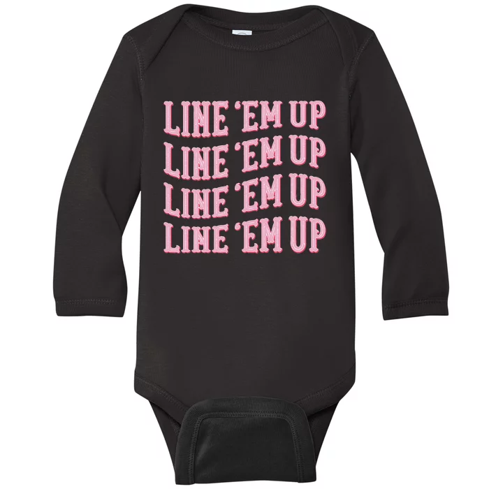 Cute Country Concert Outfits For Women Line Em Up Baby Long Sleeve Bodysuit