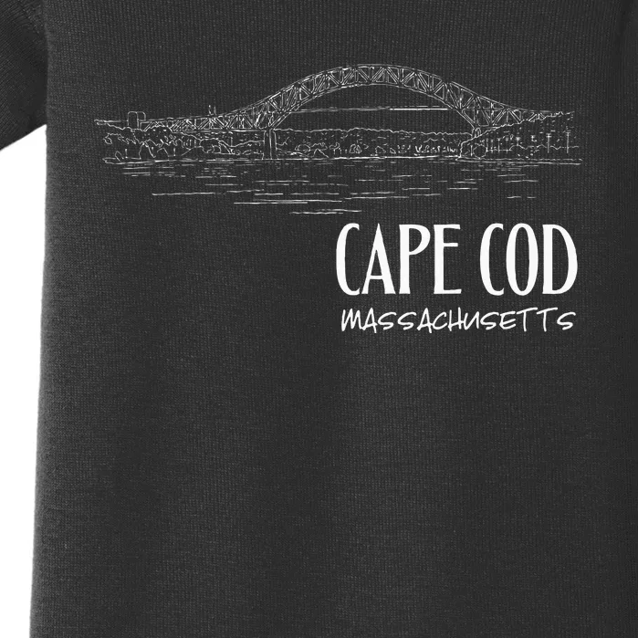 Cape Cod Canal Sagamore Bridge Illustration Art Souvenir Baby Bodysuit