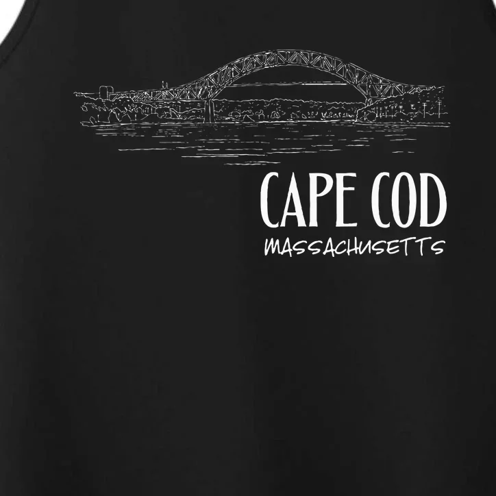 Cape Cod Canal Sagamore Bridge Illustration Art Souvenir Performance Tank