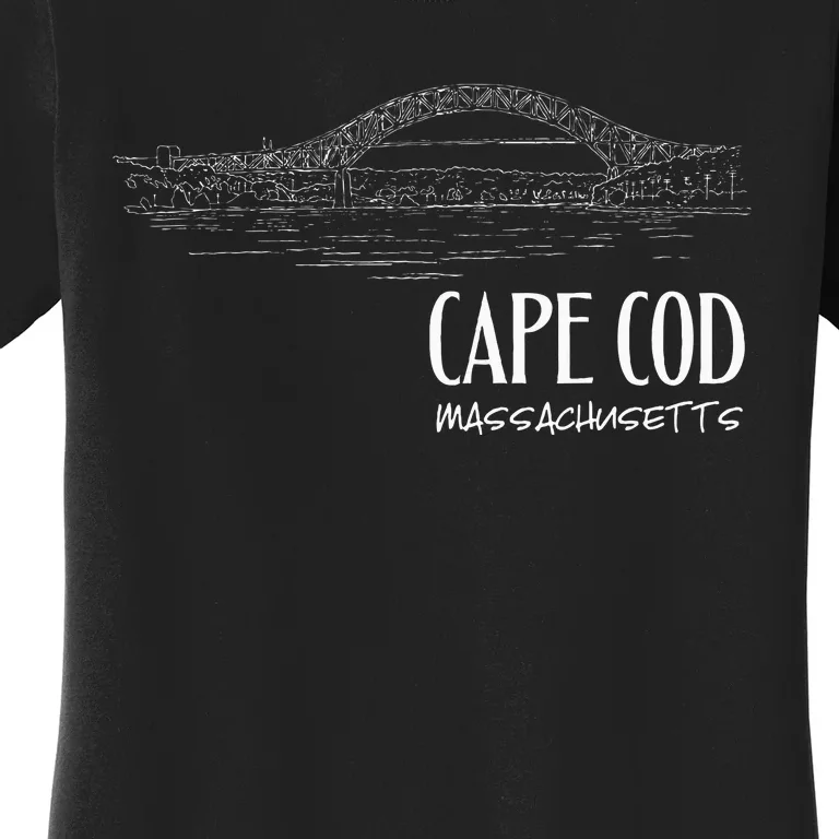 Cape Cod Canal Sagamore Bridge Illustration Art Souvenir Women's T-Shirt