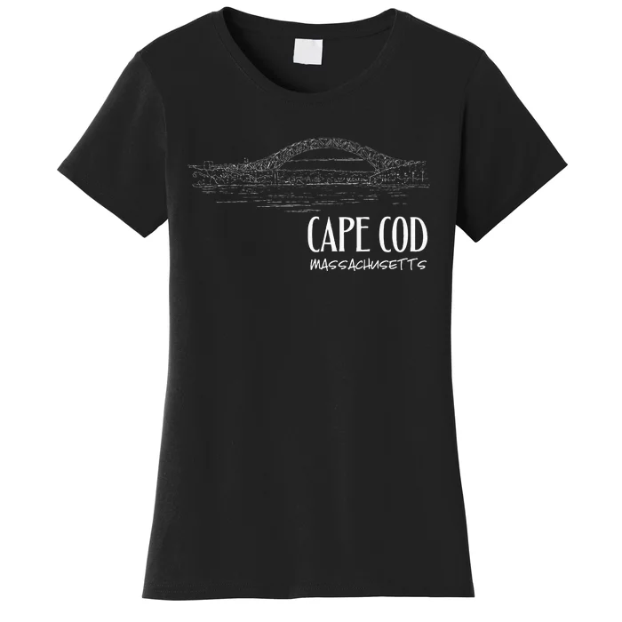 Cape Cod Canal Sagamore Bridge Illustration Art Souvenir Women's T-Shirt