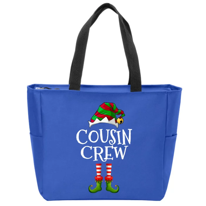 Christmas Cousin Crew With Elf Costume For Family Xmas Gift Zip Tote Bag