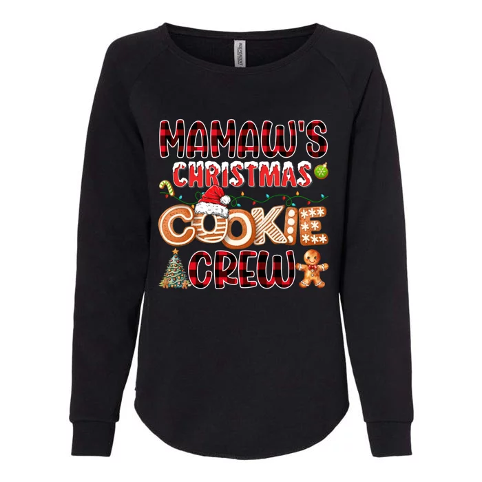 Christmas Cookie Crew Red Plaid Matching Family Womens California Wash Sweatshirt