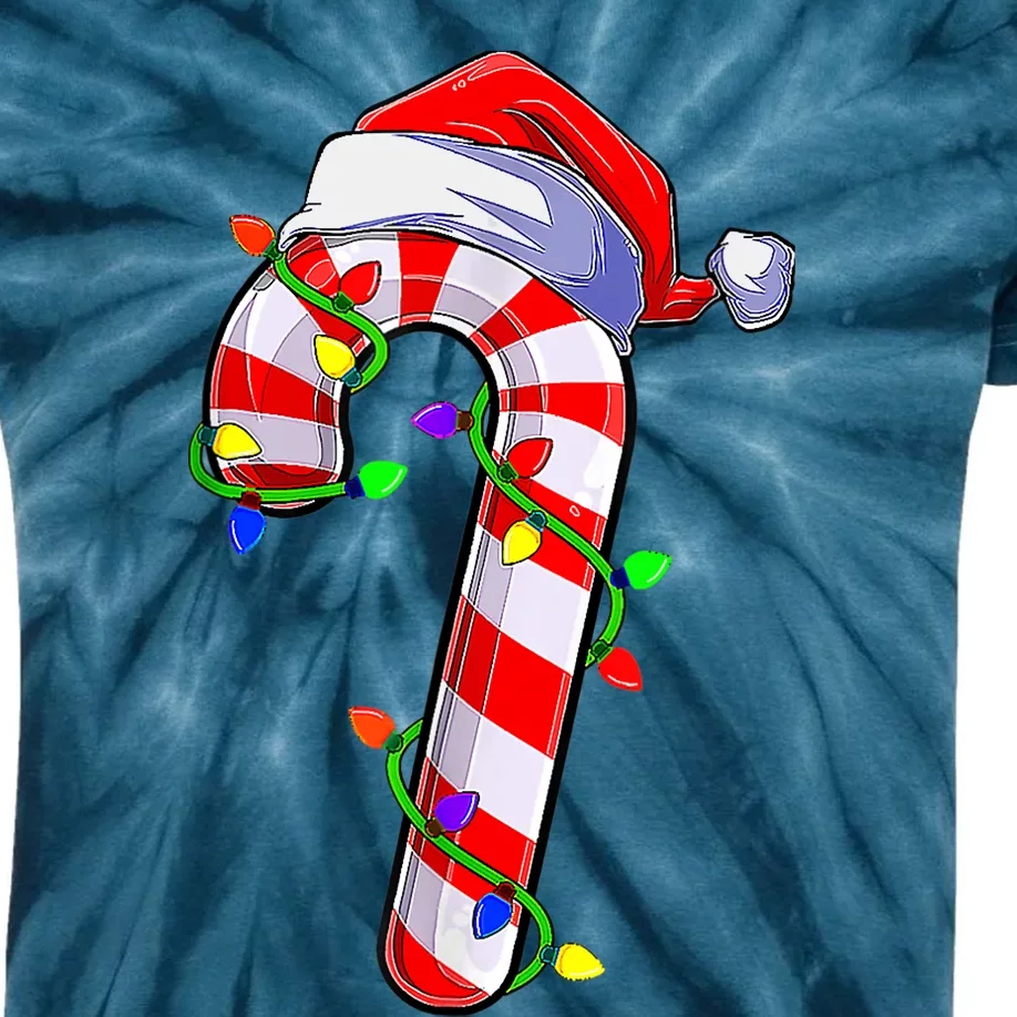 Candy Cane Crew Santa Christmas Party Boys Girls Xmas Kids Tie-Dye T-Shirt