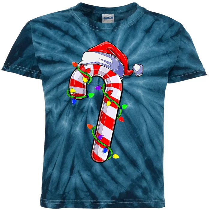 Candy Cane Crew Santa Christmas Party Boys Girls Xmas Kids Tie-Dye T-Shirt