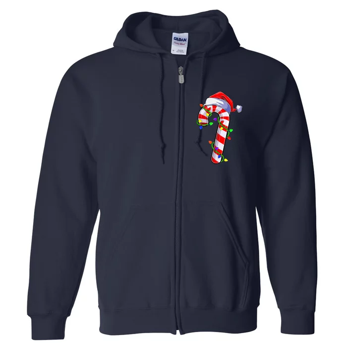 Candy Cane Crew Santa Christmas Party Boys Girls Xmas Full Zip Hoodie