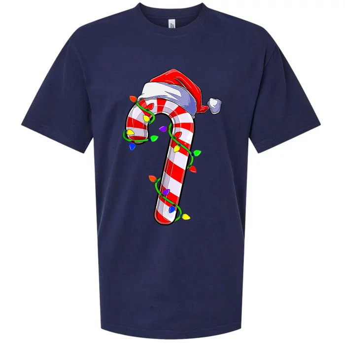 Candy Cane Crew Santa Christmas Party Boys Girls Xmas Sueded Cloud Jersey T-Shirt