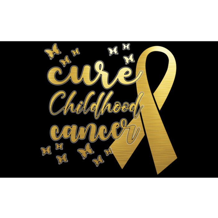 Cure Childhood Cancer Butterflies Ribbon Bumper Sticker