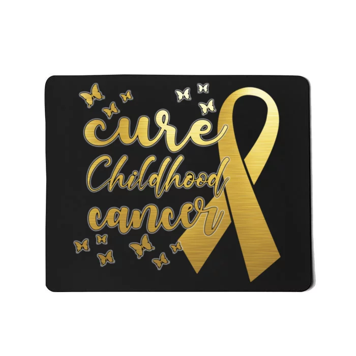 Cure Childhood Cancer Butterflies Ribbon Mousepad