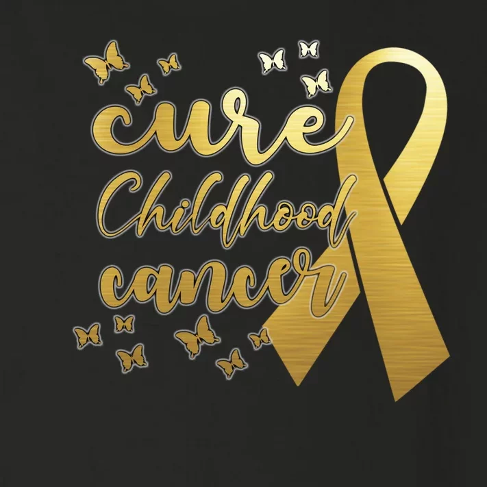 Cure Childhood Cancer Butterflies Ribbon Toddler Long Sleeve Shirt