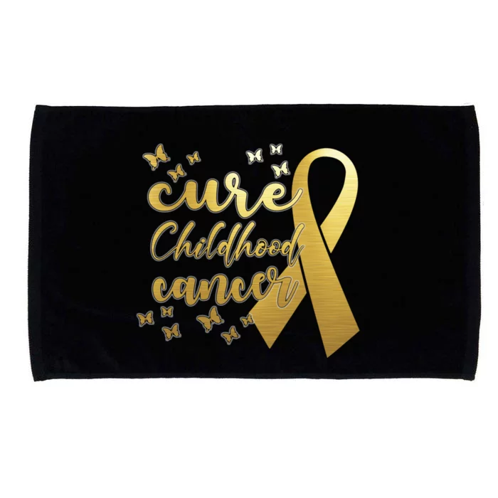 Cure Childhood Cancer Butterflies Ribbon Microfiber Hand Towel