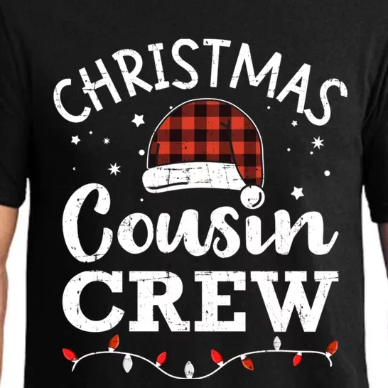 Christmas Cousin Crew With Santa Hat Matching Xmas Pajama Meaningful Gift Pajama Set