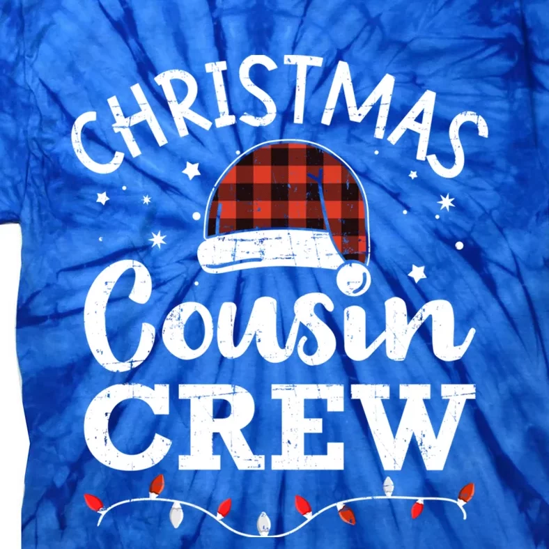 Christmas Cousin Crew With Santa Hat Matching Xmas Pajama Meaningful Gift Tie-Dye T-Shirt