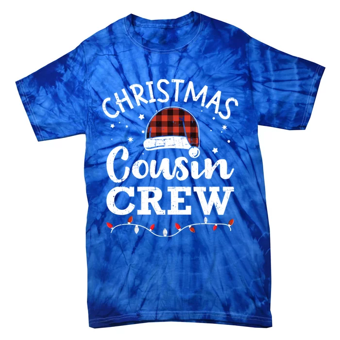 Christmas Cousin Crew With Santa Hat Matching Xmas Pajama Meaningful Gift Tie-Dye T-Shirt