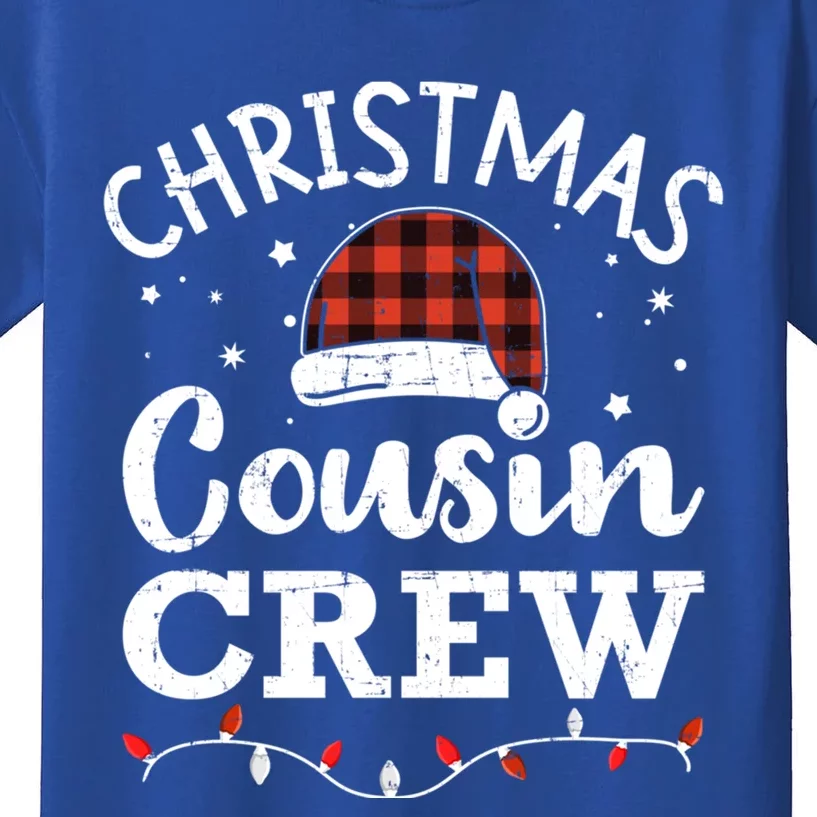 Christmas Cousin Crew With Santa Hat Matching Xmas Pajama Meaningful Gift Kids T-Shirt