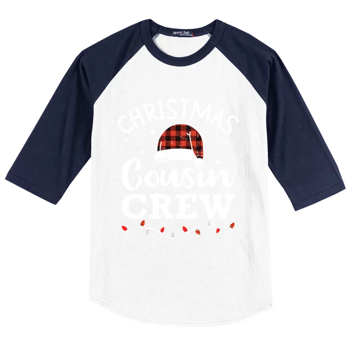 Christmas Cousin Crew With Santa Hat Matching Xmas Pajama Meaningful Gift Baseball Sleeve Shirt