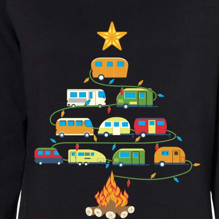 Christmas Camper Camping Crew Road Trip Funny Gift Womens California Wash Sweatshirt