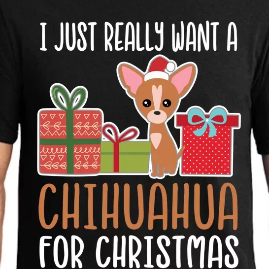 Cute Christmas Chihuahua Owner I Want A Chihuahua Gift Pajama Set