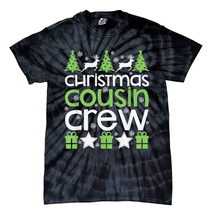 Christmas Cousin Crew Cute Family Photo Pajama Holiday Gift Tie-Dye T-Shirt