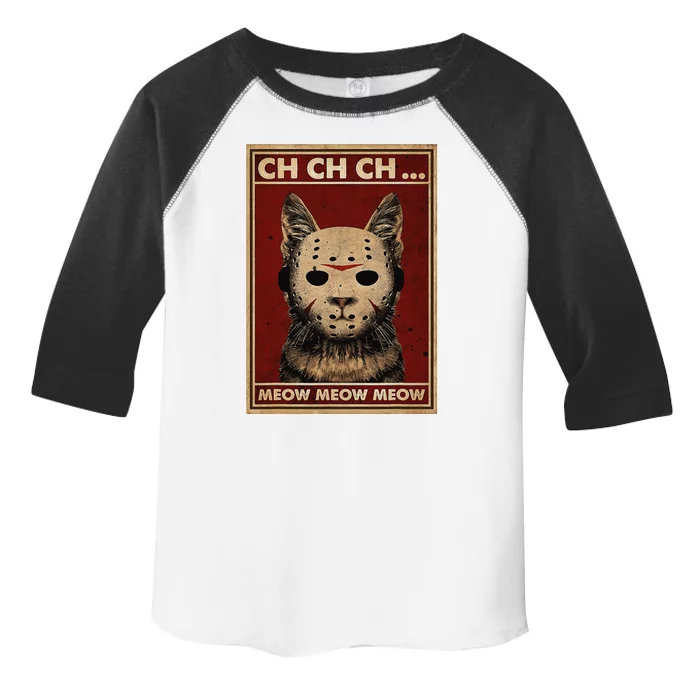 Ch Ch Ch Meow Meow Scary Halloween Cat Horror Slasher Movie Toddler Fine Jersey T-Shirt