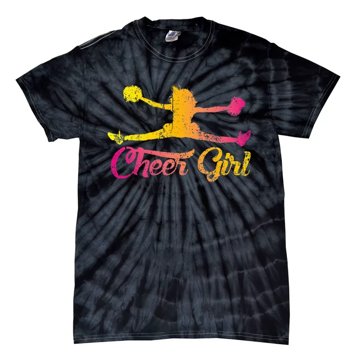 Cheerleader Cheer  Cheering Colorful Cheerleading Tie-Dye T-Shirt